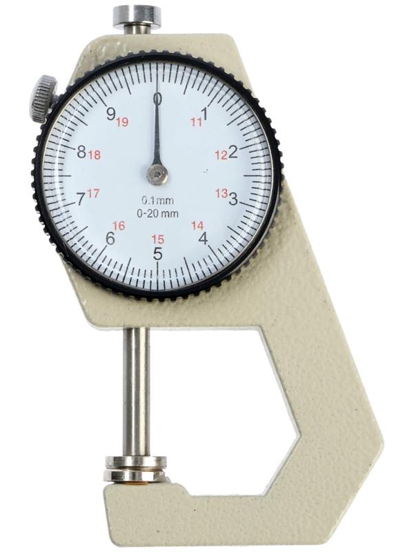 Толщиномер ТУНДРА, металлический, диапазон 0-20 мм, шаг измерения 0.001 мм