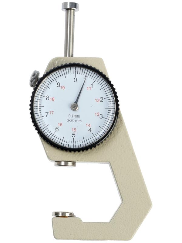 Толщиномер ТУНДРА, металлический, диапазон 0-20 мм, шаг измерения 0.001 мм