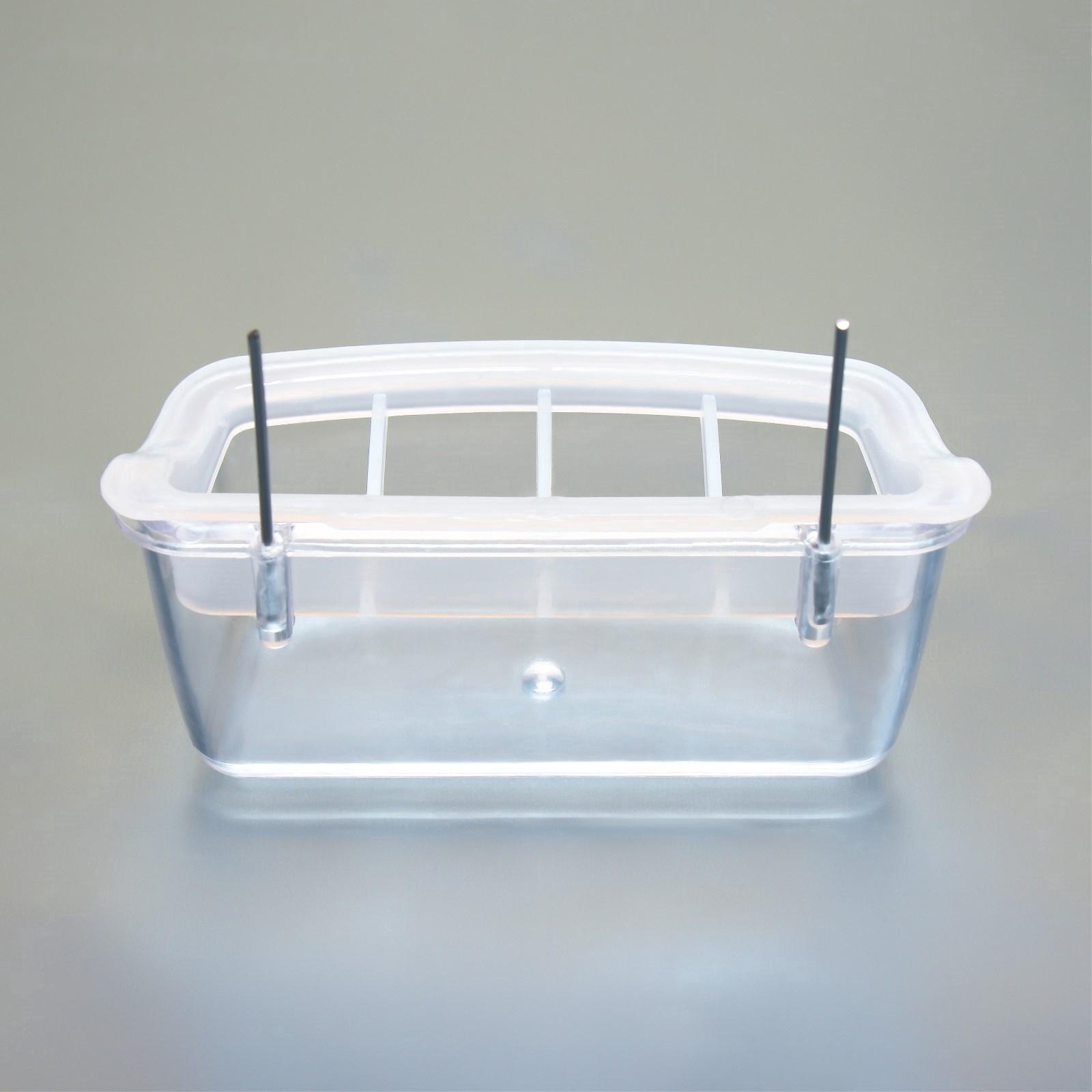 Кормушка для птиц внутренняя прозрачная с разделителем 11.7×5.5×6.3 см