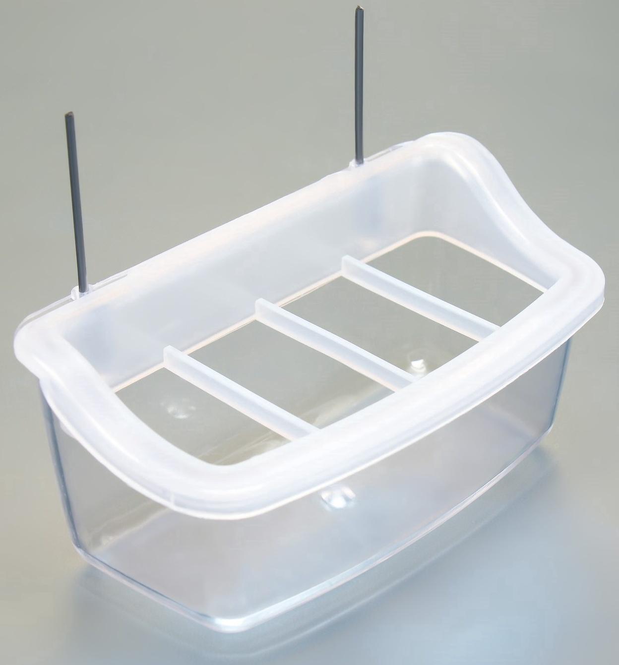 Кормушка для птиц внутренняя прозрачная с разделителем 11.7×5.5×6.3 см