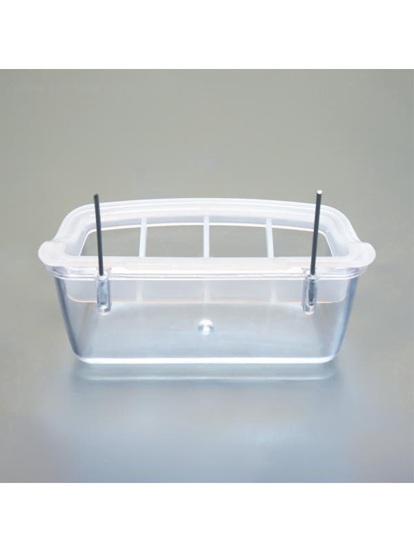 Кормушка для птиц внутренняя прозрачная с разделителем 11.7×5.5×6.3 см