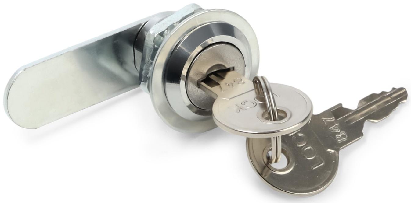 Замок почтовый ТУНДРА LC2, 17×16×50 мм, 2 английских ключа, хром
