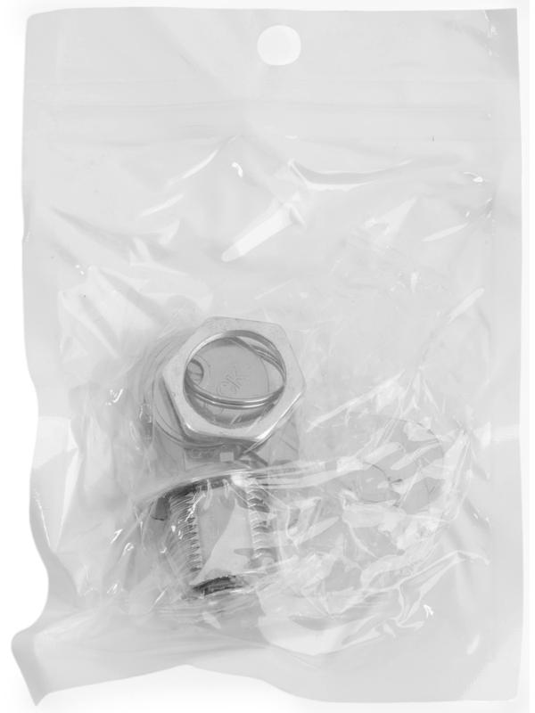 Замок почтовый ТУНДРА LC2, 17×16×50 мм, 2 английских ключа, хром