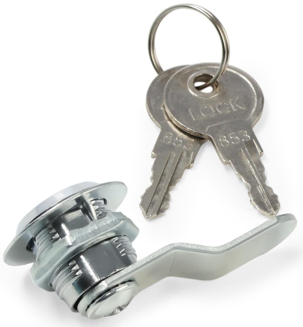 Замок почтовый ТУНДРА LC4, 17×16×50 мм, 2 английских ключа, хром