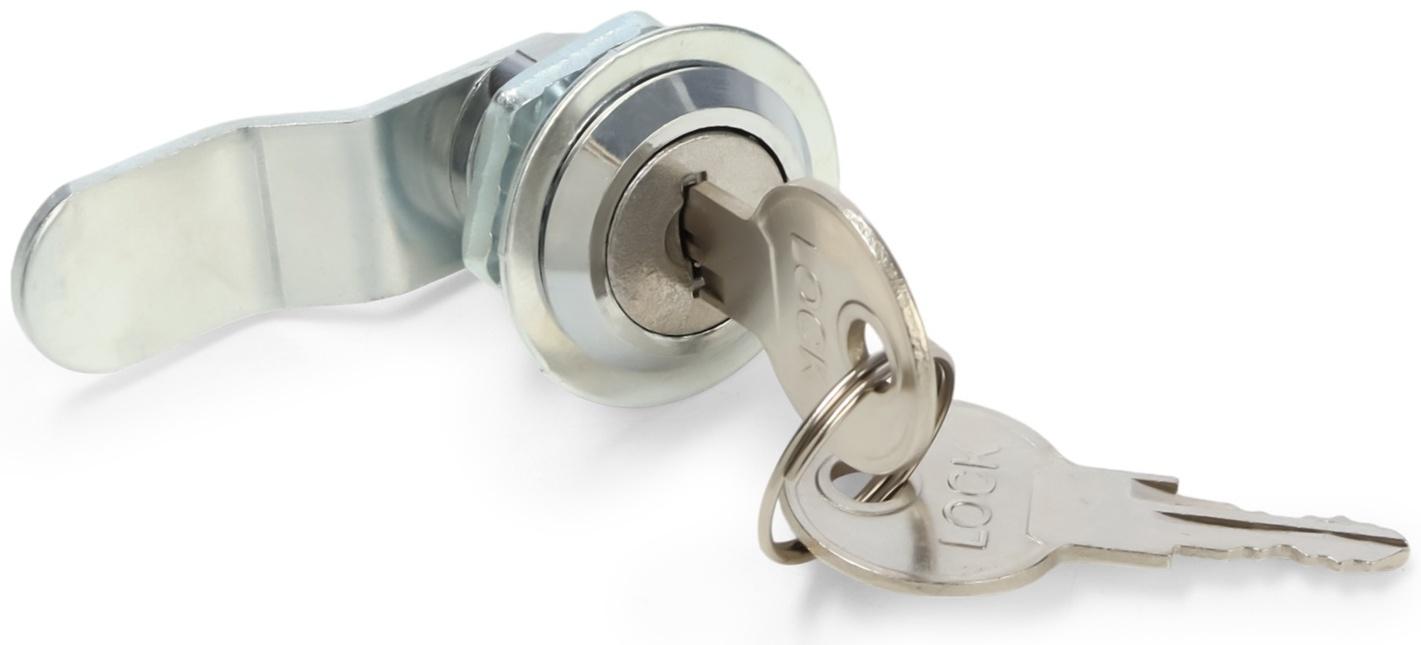 Замок почтовый ТУНДРА LC4, 17×16×50 мм, 2 английских ключа, хром