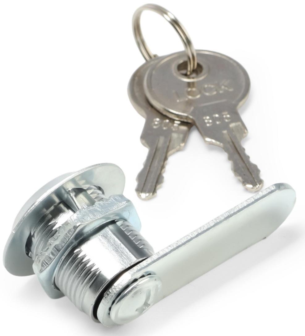 Замок почтовый ТУНДРА LC2, 17×20×50 мм, 2 английских ключа, хром