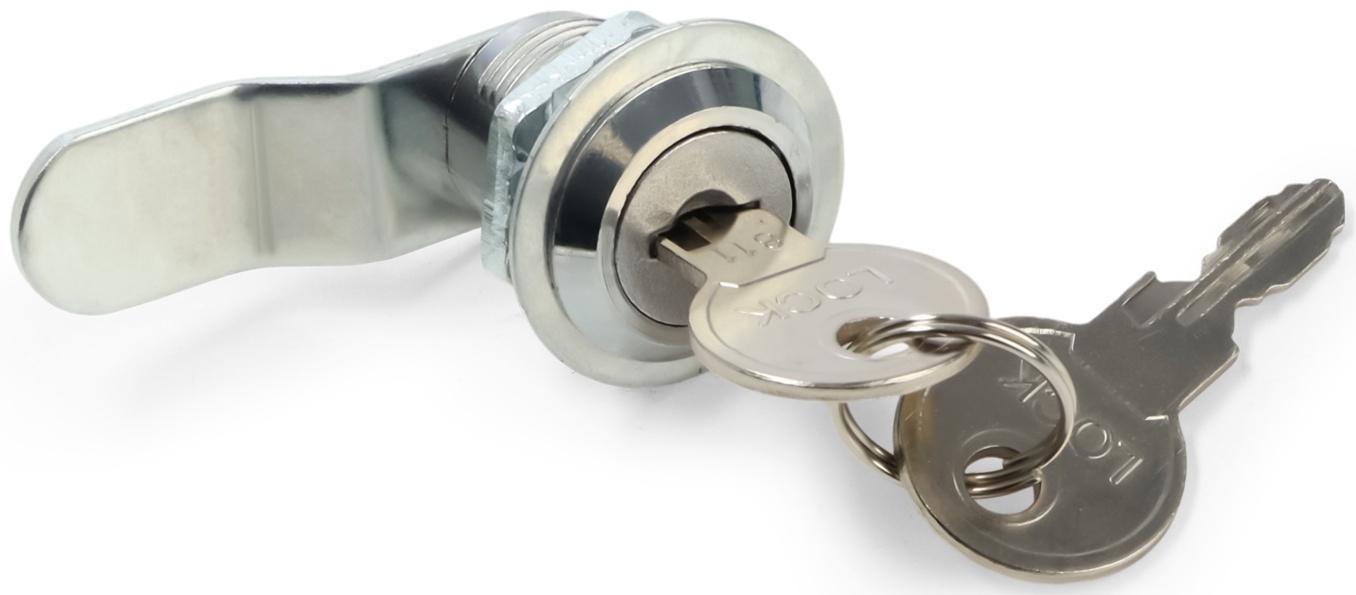 Замок почтовый ТУНДРА LC4, 17×20×50 мм, 2 английских ключа, хром