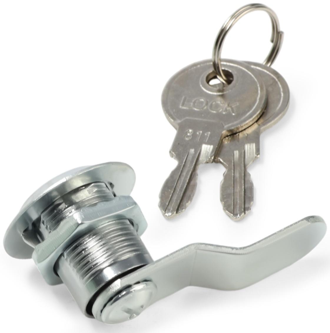 Замок почтовый ТУНДРА LC4, 17×20×50 мм, 2 английских ключа, хром