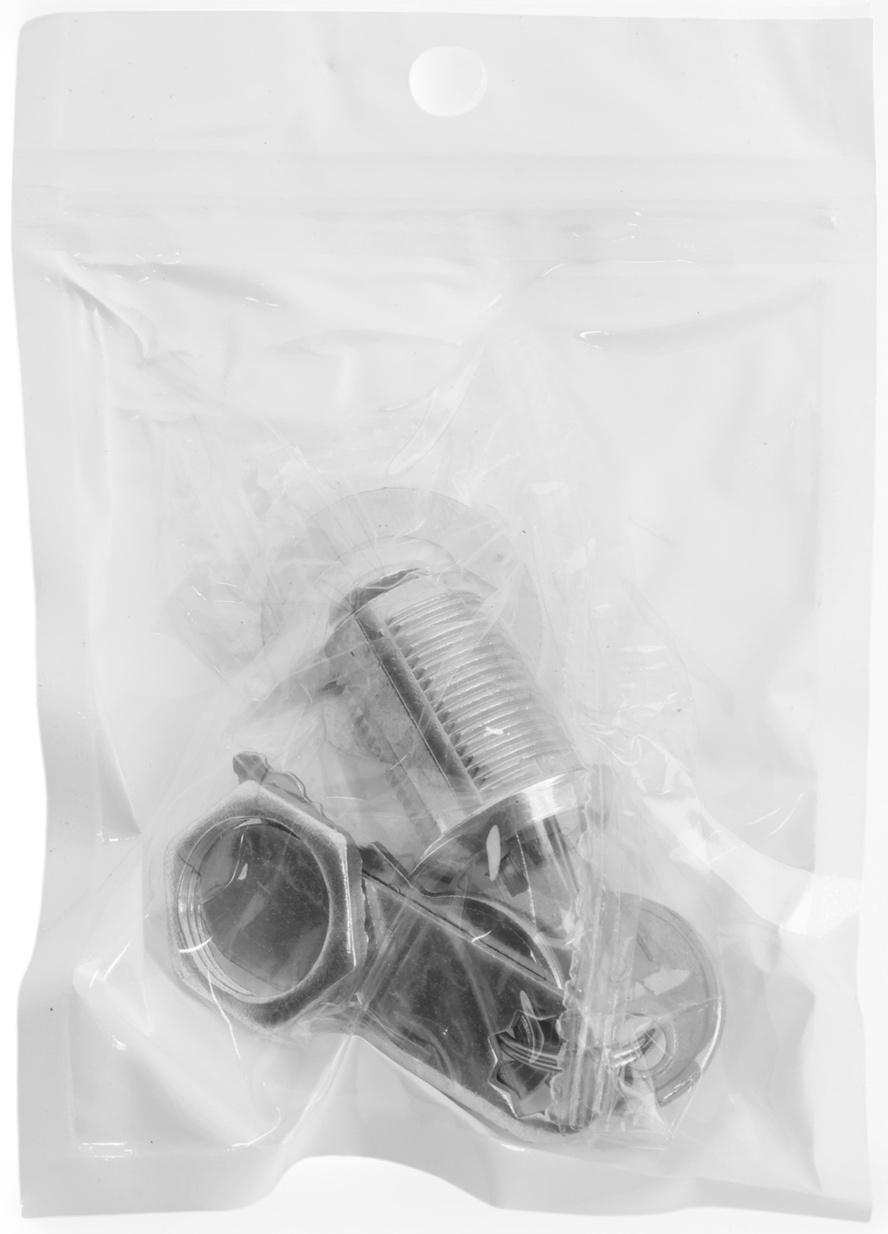 Замок почтовый ТУНДРА LC2, 17×25×50 мм, 2 английских ключа, хром