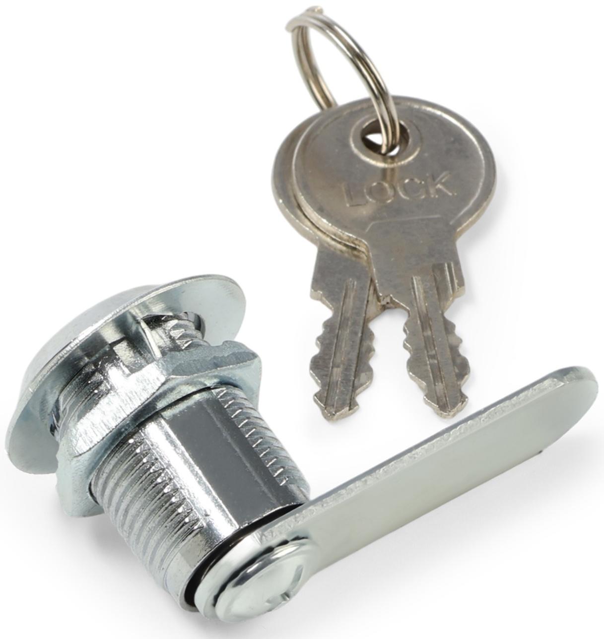 Замок почтовый ТУНДРА LC2, 17×25×50 мм, 2 английских ключа, хром