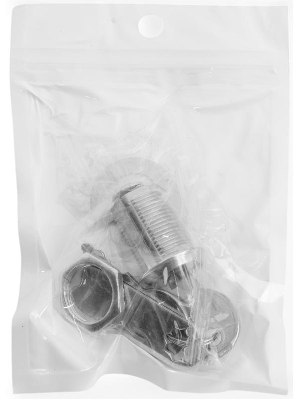 Замок почтовый ТУНДРА LC2, 17×25×50 мм, 2 английских ключа, хром