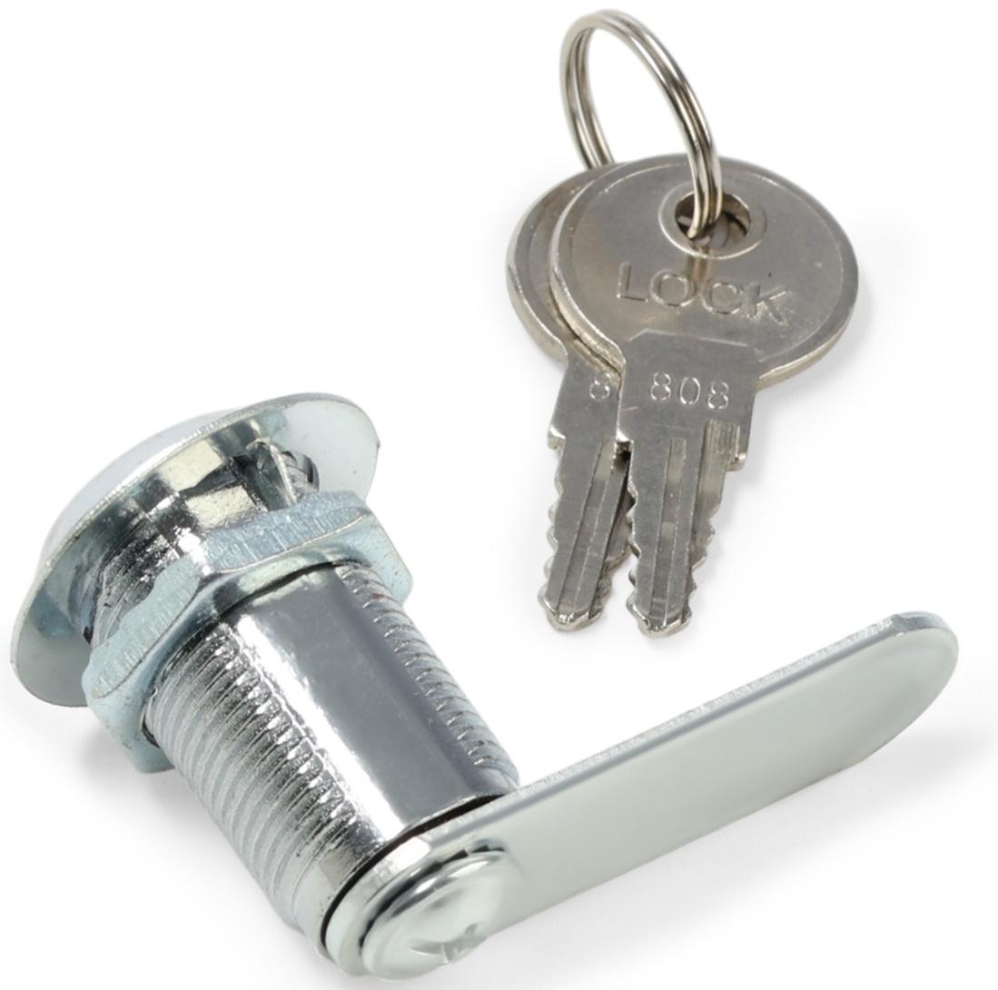 Замок почтовый ТУНДРА LC2, 17×30×50 мм, 2 английских ключа, хром