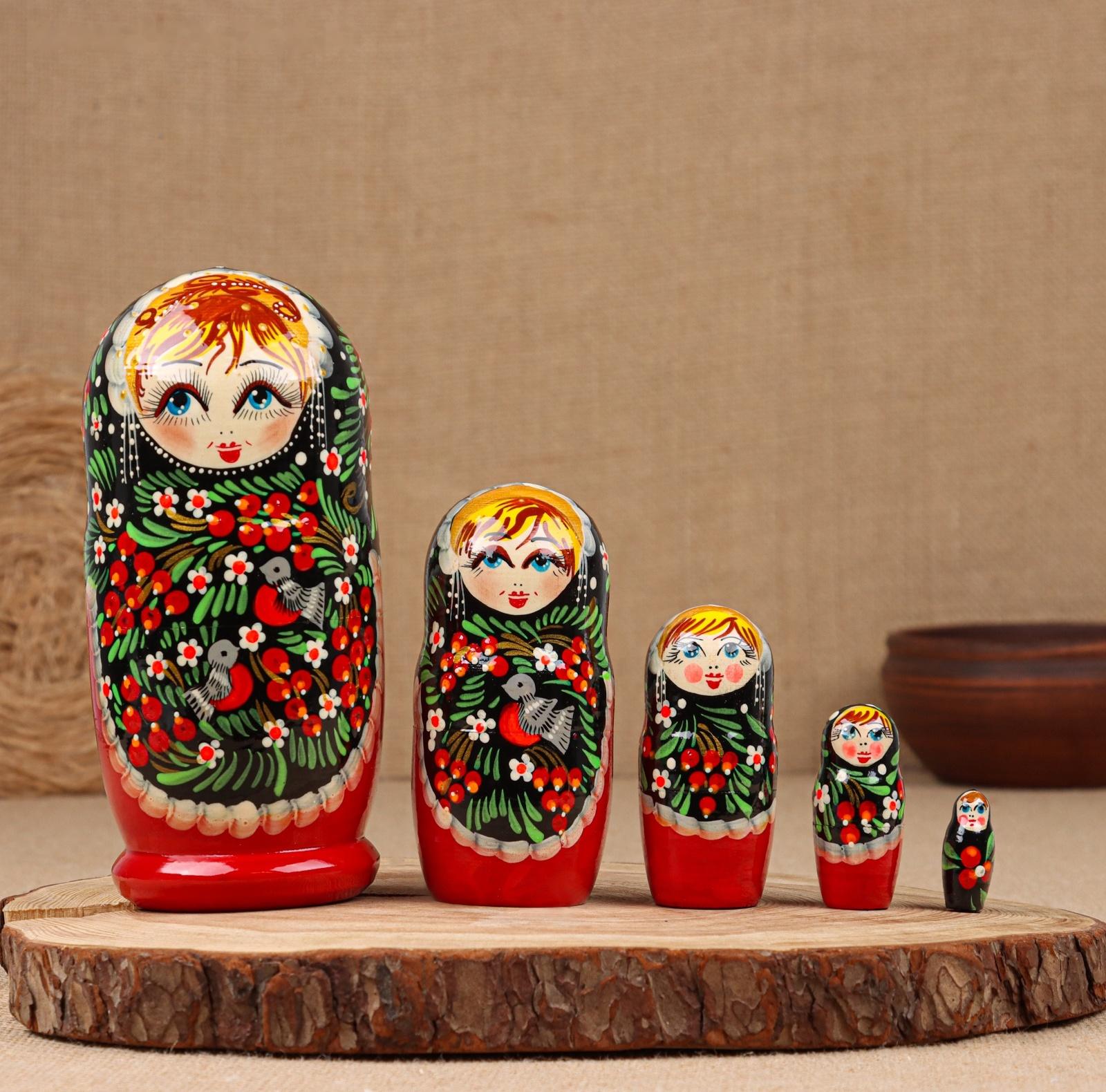 Матрёшка дерево «Марина», 5-кукольная, 19 см