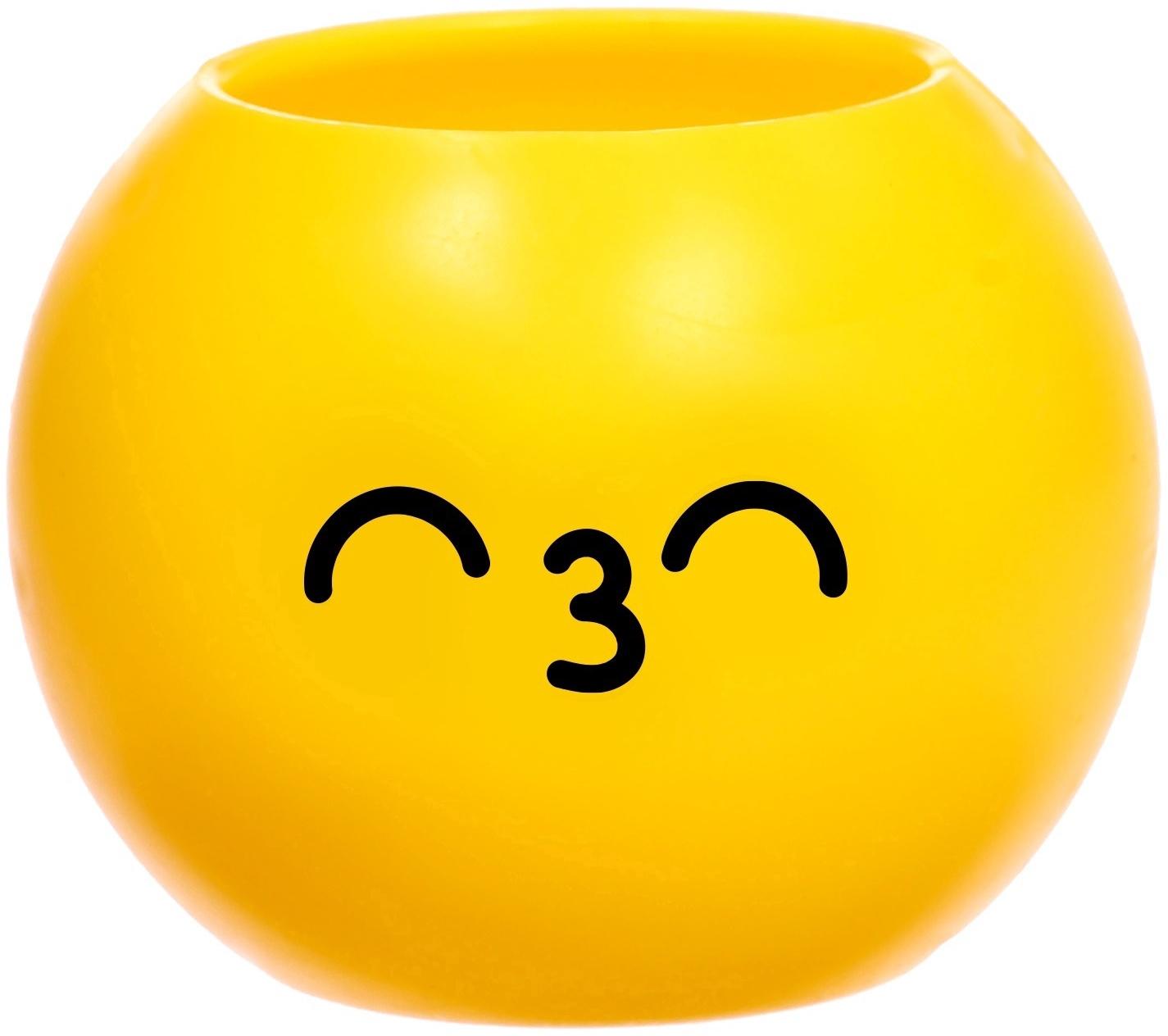 Набор для опытов, для детей «Выращиваем травку», растение в горшочке - эмодзи «Поцелуйчик»