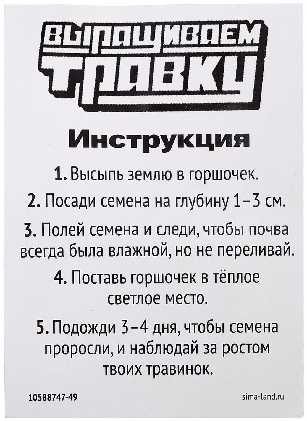 Набор для опытов, для детей «Выращиваем травку», растение в горшочке - эмодзи «Поцелуйчик»