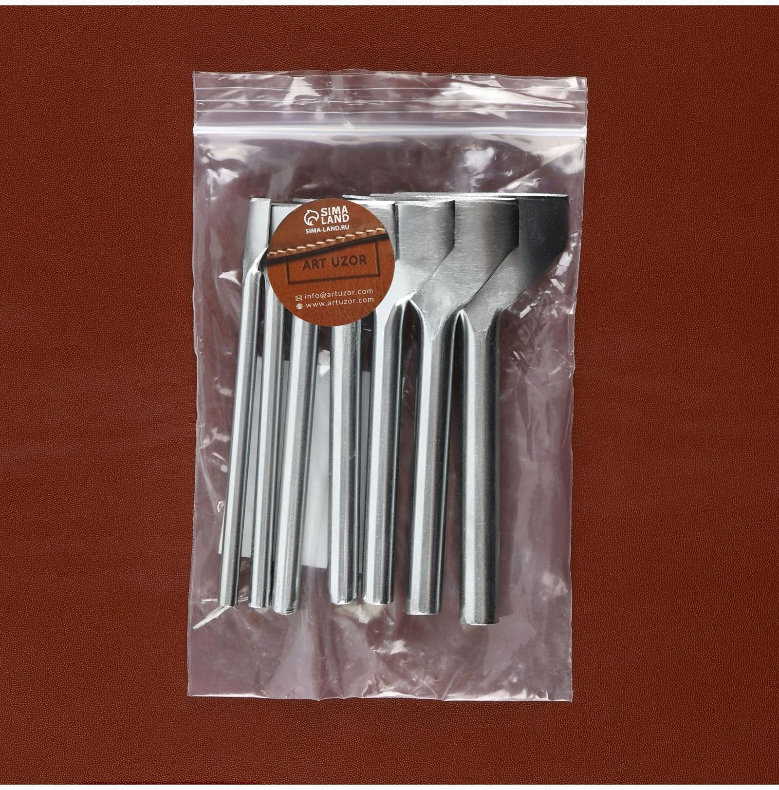 Отсекатель для кожи, образный, дугообразный, набор 7 шт., 10 - 40 мм