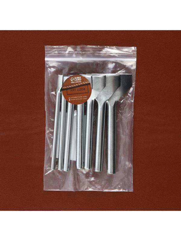 Отсекатель для кожи, образный, дугообразный, набор 7 шт., 10 - 40 мм