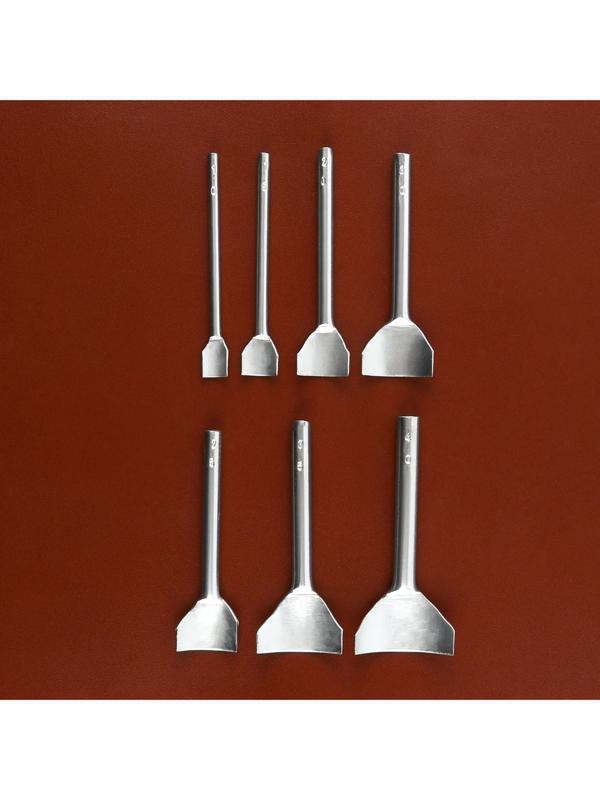 Отсекатель для кожи, образный, дугообразный, набор 7 шт., 10 - 40 мм