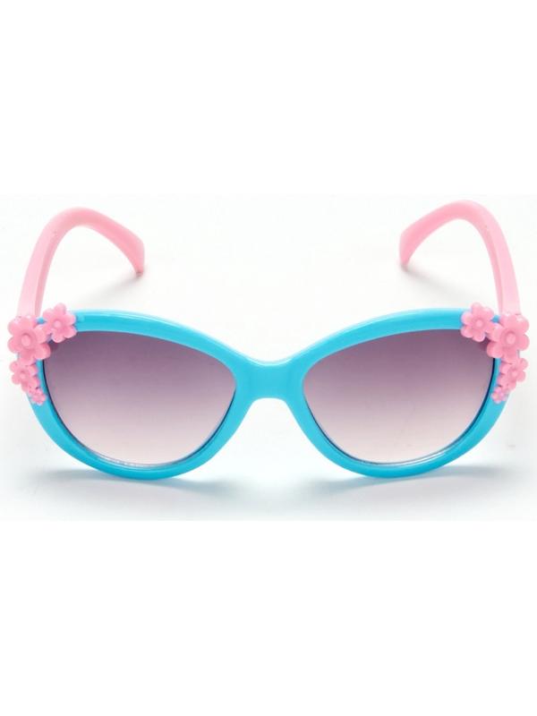 Очки солнцезащитные детские «OneSun. Цветочки», uv 400, голубой, розовый