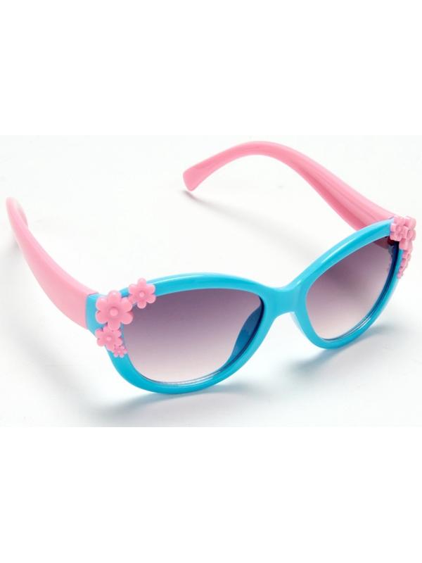 Очки солнцезащитные детские «OneSun. Цветочки», uv 400, голубой, розовый