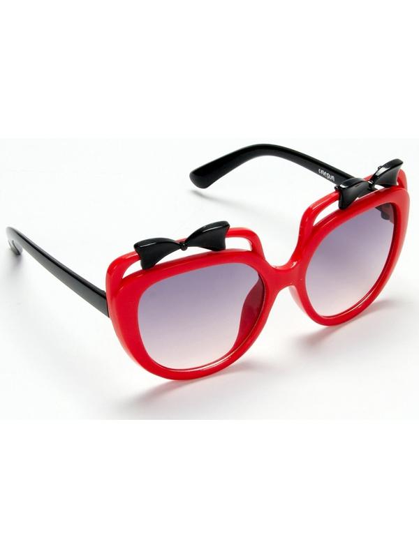 Очки солнцезащитные детские «OneSun. Бантики», 4.5×12 см, чёрный, красный