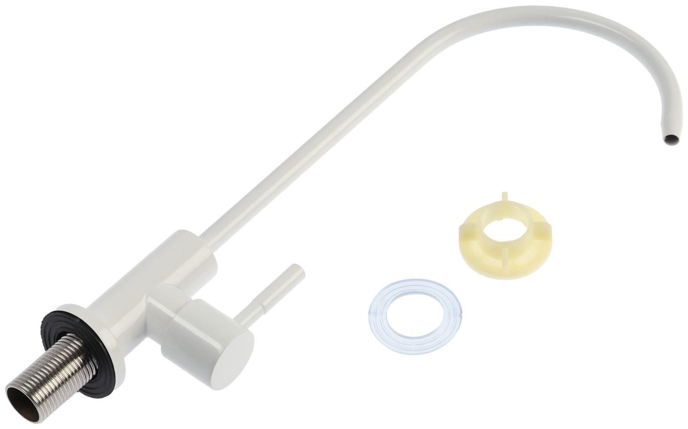 Кран для всех видов бытовых фильтров ZEIN К-06, нержавеющая сталь, белый