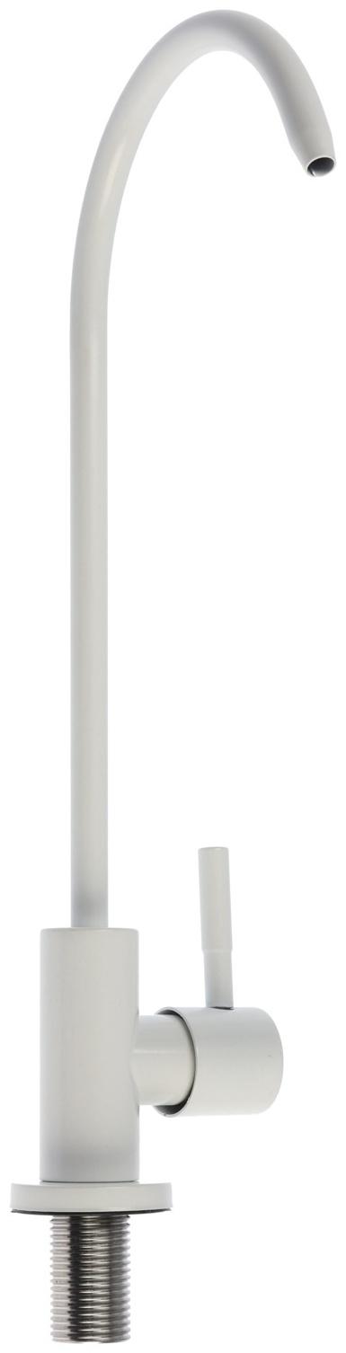 Кран для всех видов бытовых фильтров ZEIN К-06, нержавеющая сталь, белый