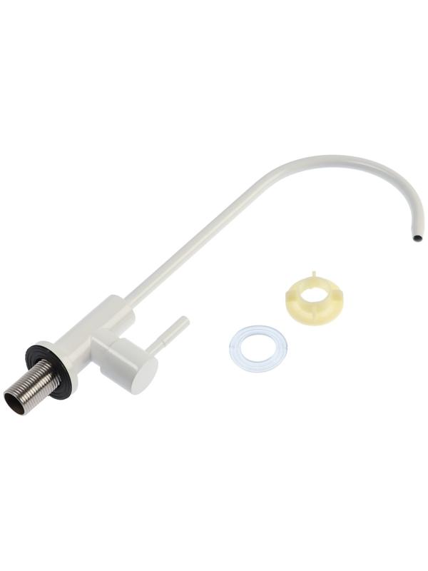 Кран для всех видов бытовых фильтров ZEIN К-06, нержавеющая сталь, белый