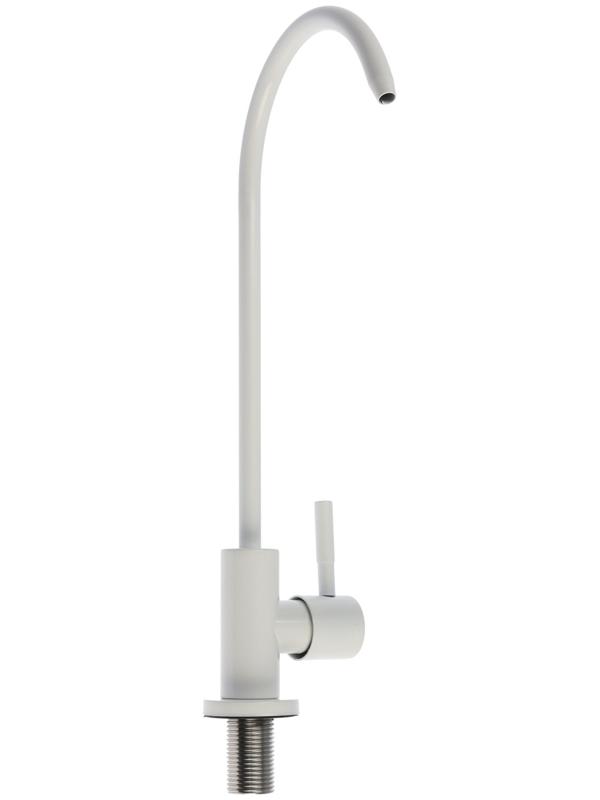 Кран для всех видов бытовых фильтров ZEIN К-06, нержавеющая сталь, белый