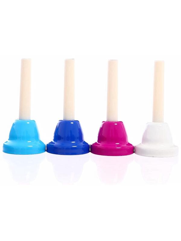 Музыкальные диатонические колокольчики, набор 8 шт., 4 мелодии для изучения