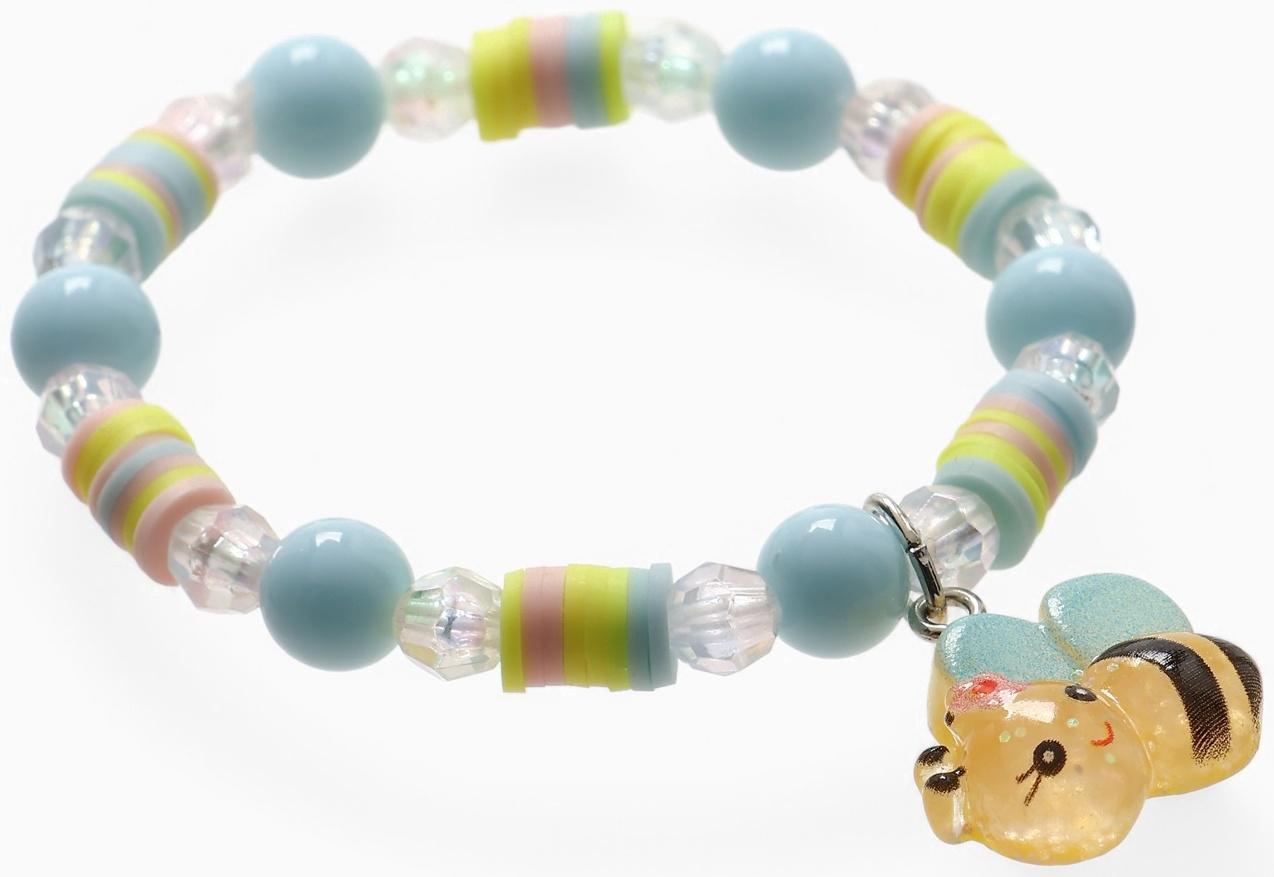 Браслет детский «Выбражулька» фимо с бусинами, d=6 см пчелка с бусинами, цветной