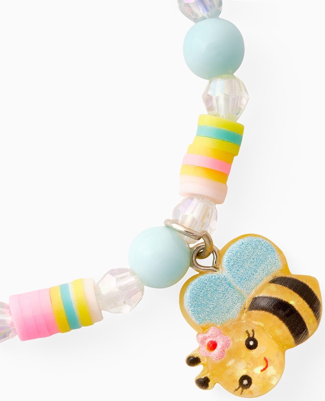 Браслет детский «Выбражулька» фимо с бусинами, d=6 см пчелка с бусинами, цветной