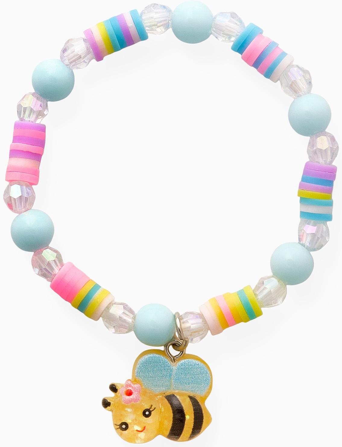 Браслет детский «Выбражулька» фимо с бусинами, d=6 см пчелка с бусинами, цветной