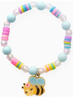 Браслет детский «Выбражулька» фимо с бусинами, d=6 см пчелка с бусинами, цветной