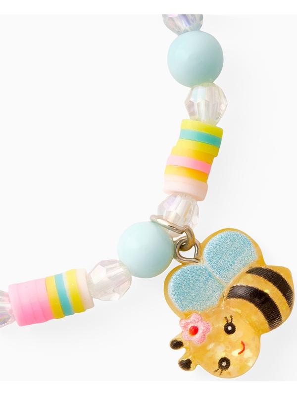 Браслет детский «Выбражулька» фимо с бусинами, d=6 см пчелка с бусинами, цветной