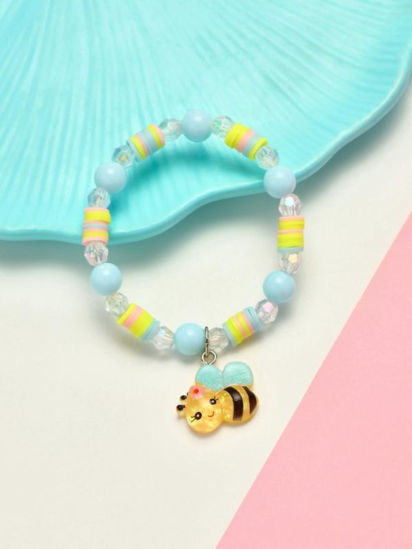 Браслет детский «Выбражулька» фимо с бусинами, d=6 см пчелка с бусинами, цветной