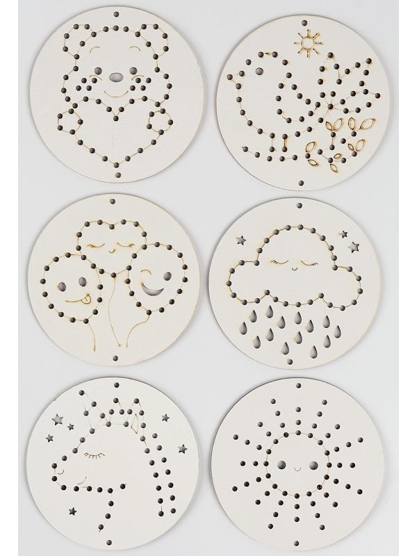 Вышивка крестиком для детей на деревянной канве «Сказочные узоры», набор для творчества