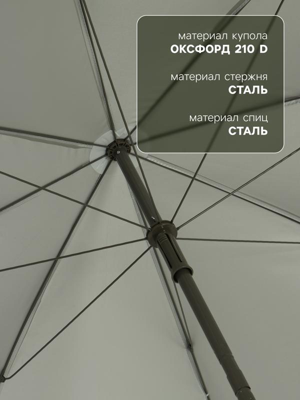 Зонт пляжный Maclay, с механизмом наклона, d=210 см, h=200 см