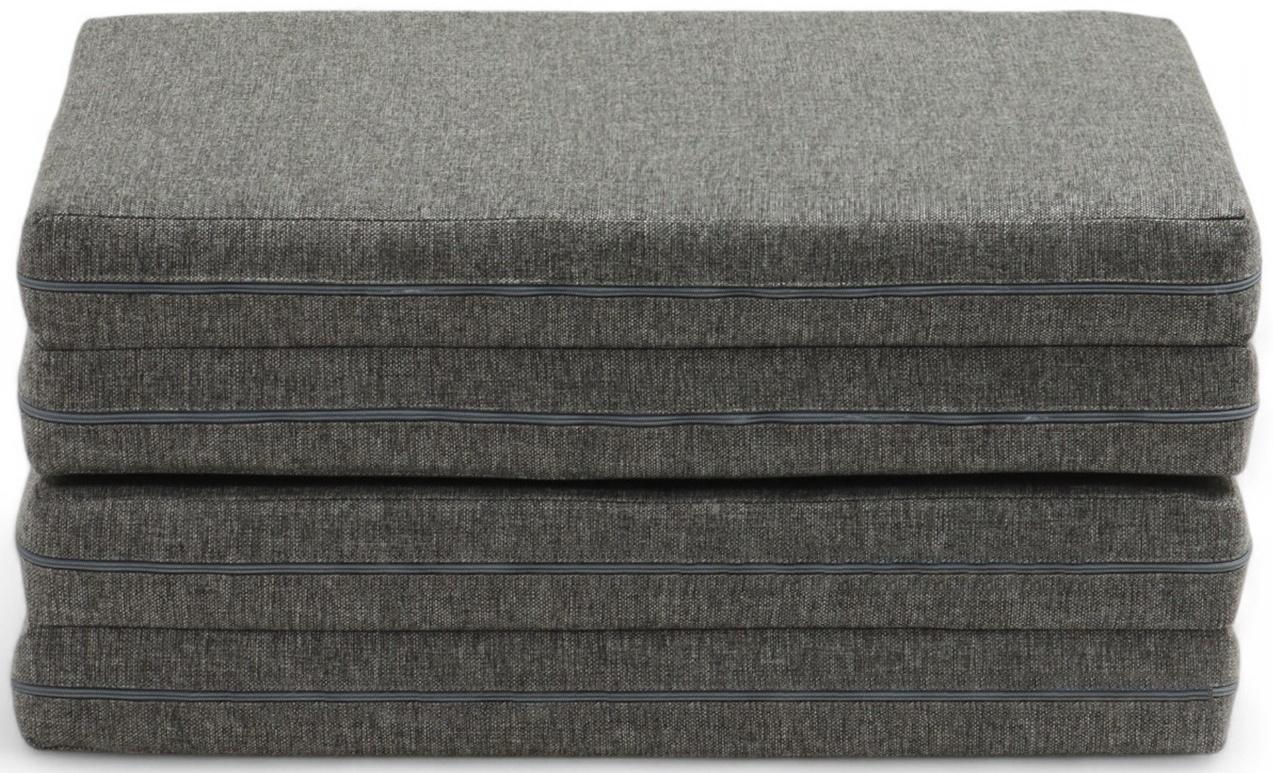 Диван - матрас бескаркасный «Линн», рогожка меланж, цвет серый