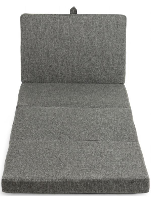 Диван - матрас бескаркасный «Линн», рогожка меланж, цвет серый