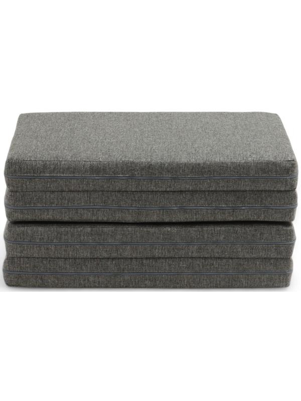 Диван - матрас бескаркасный «Линн», рогожка меланж, цвет серый