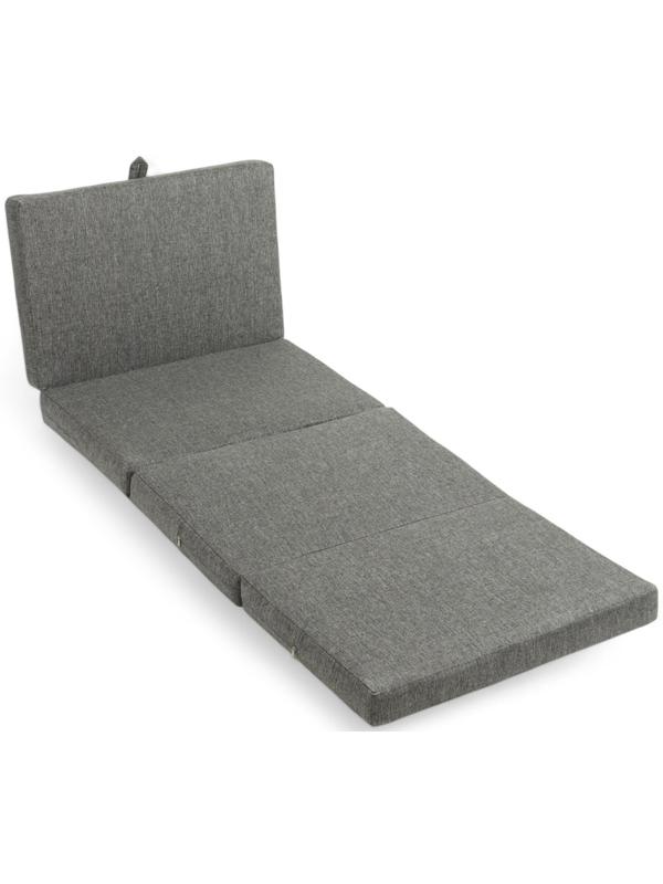 Диван - матрас бескаркасный «Линн», рогожка меланж, цвет серый