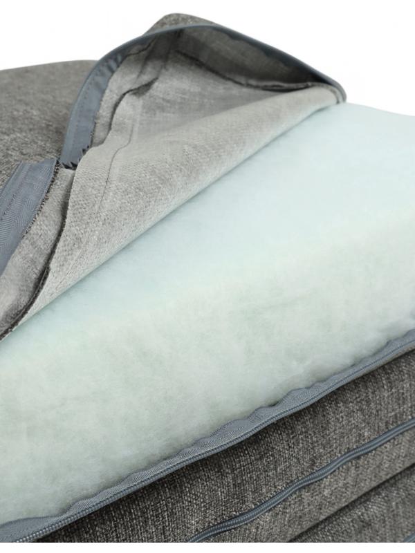 Диван - матрас бескаркасный «Линн», рогожка меланж, цвет серый