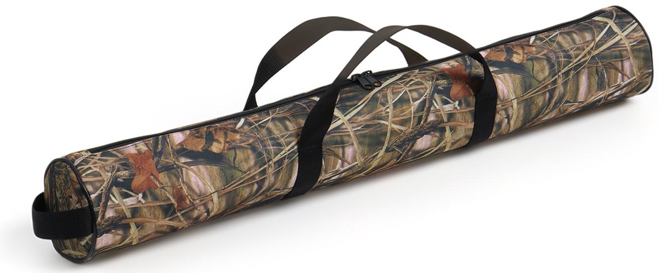 Набор шампуров в тубусе, 6 шт., деревянная ручка «Фигурная», 73(50)×1.2×0.25 см, цвет камуфляж