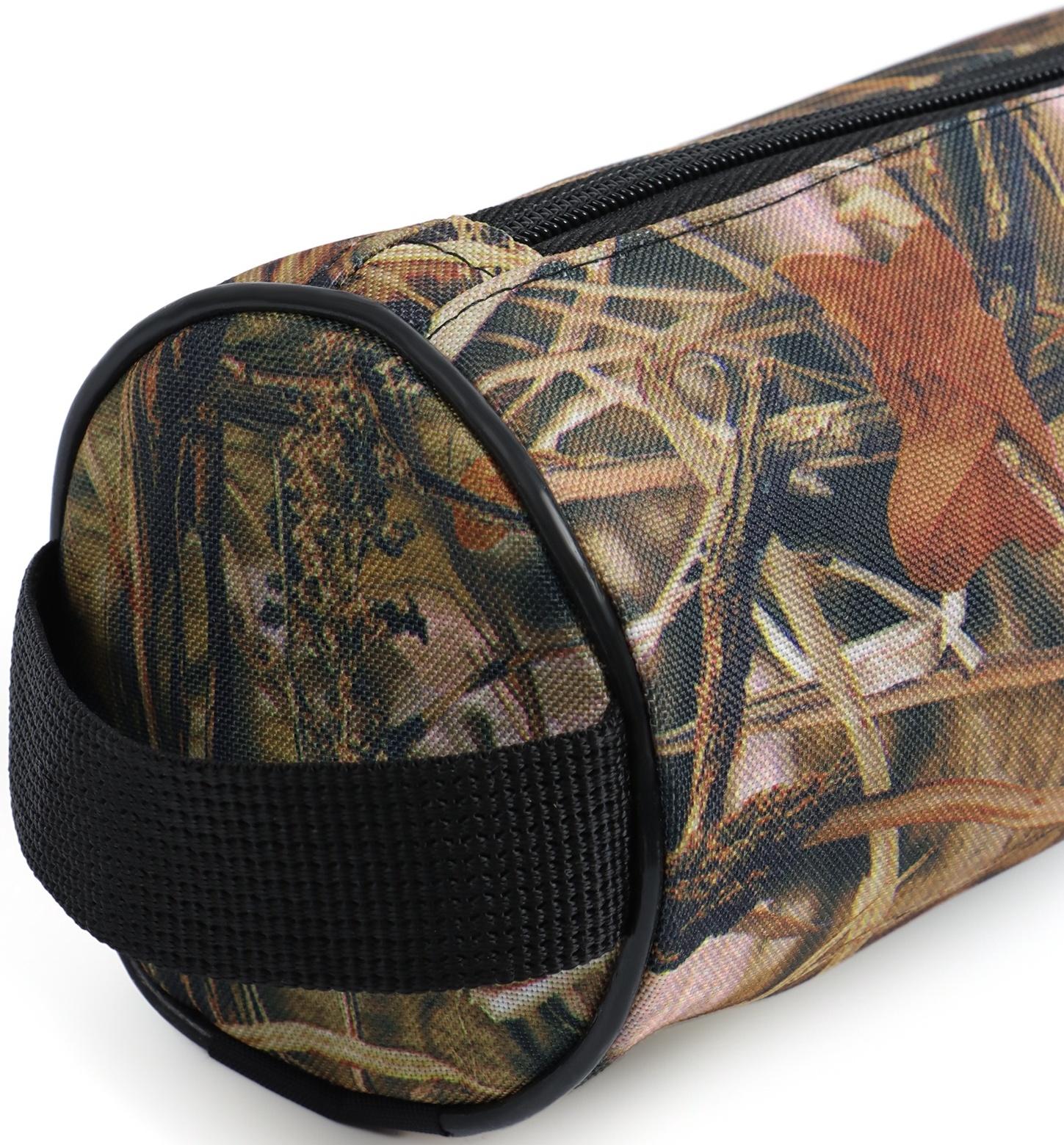 Набор шампуров в тубусе, 6 шт., деревянная ручка «Фигурная», 73(50)×1.2×0.25 см, цвет камуфляж