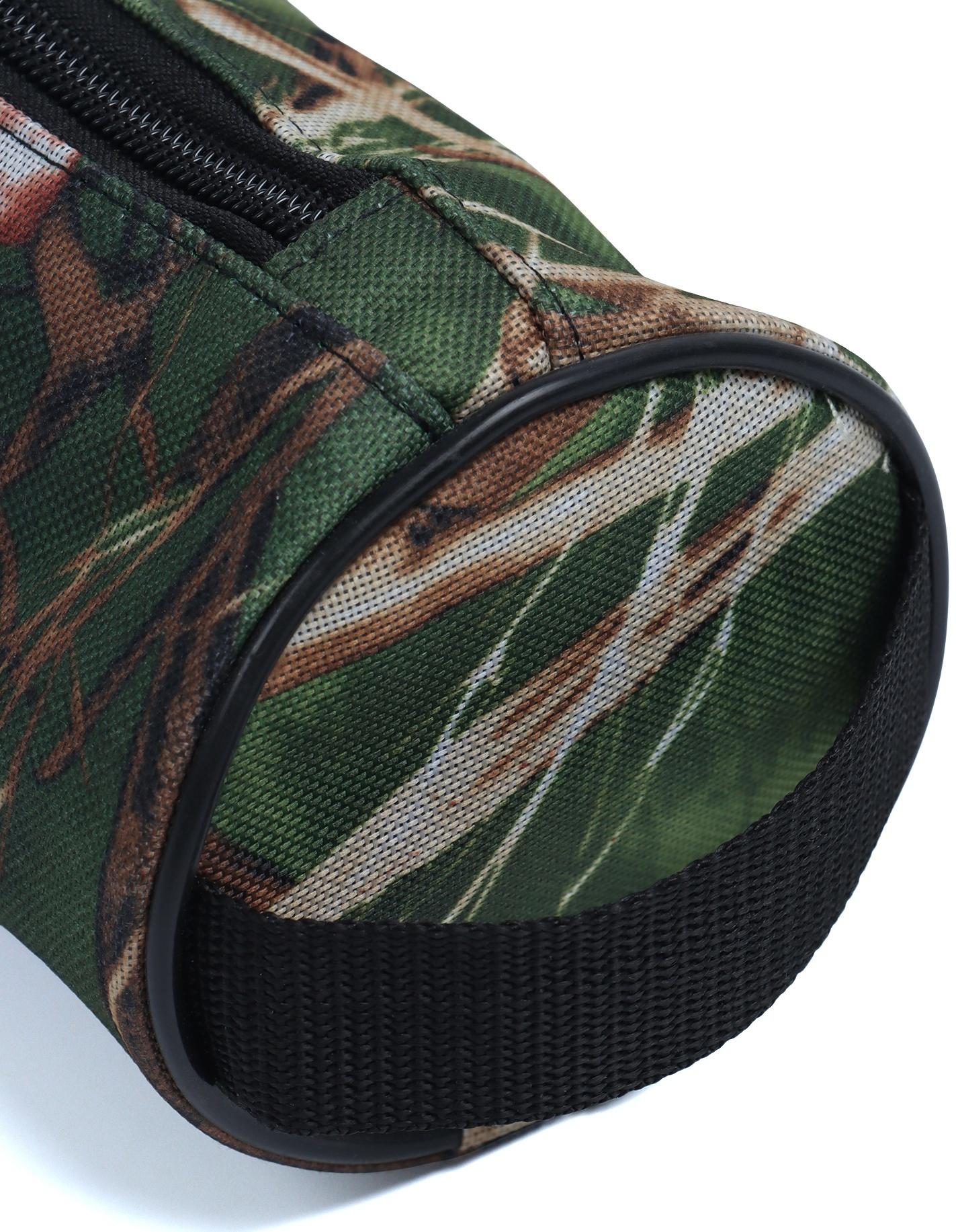 Набор шампуров в тубусе, 6 шт., деревянная ручка «Фигурная», 73(50)×1.2×0.25 см, цвет камуфляж