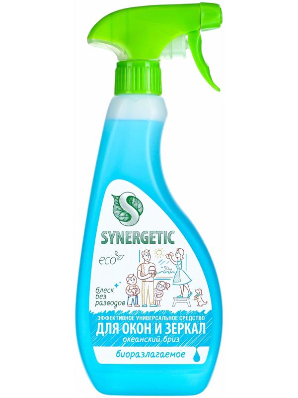 Средство для мытья окон и зеркал Synergetic «Океанский бриз», 500 мл