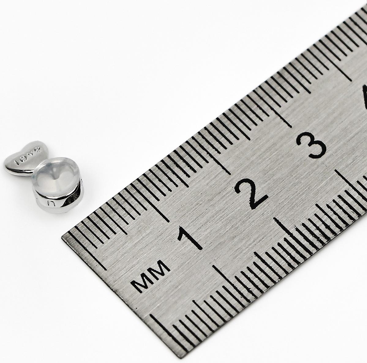 Заглушки силиконовые «Сердце» поддерживающие (3 пары), цвет золото, серебро