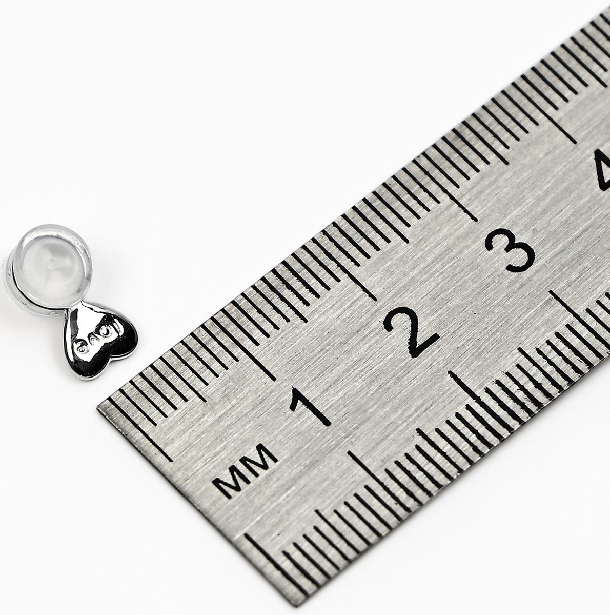 Заглушки силиконовые «Сердце» поддерживающие (3 пары), цвет золото, серебро