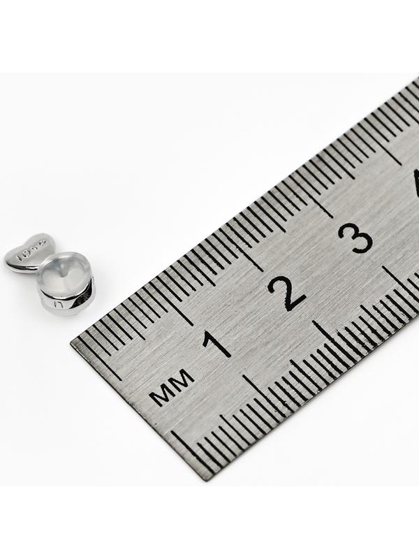 Заглушки силиконовые «Сердце» поддерживающие (3 пары), цвет золото, серебро